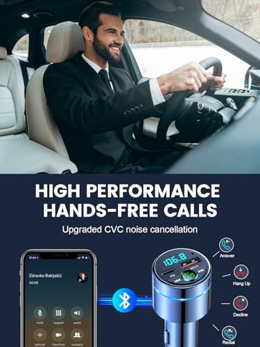 FM Transmitter for Car Bluetooth 5.3