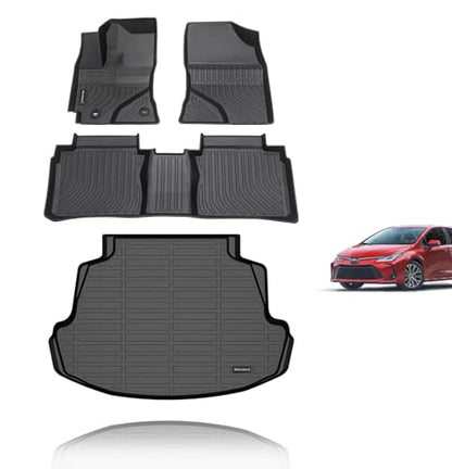 Floor Mats & Cargo Liner for 2014 2015 2016 2017 2018 2019 Corolla only Sedan All Weather Car Mats Automotive Trunk Mat Corolla Floor Mats Accessories