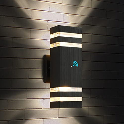 1 Pack LED Porch Light Outdoor Wall Lights Fixture with Sensor