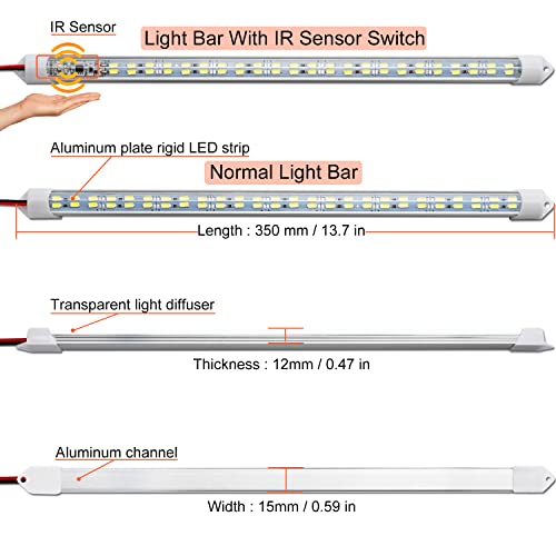 12V Interior LED Light Bar for Car (4 Count)