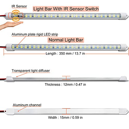 12V Interior LED Light Bar for Car (4 Count)