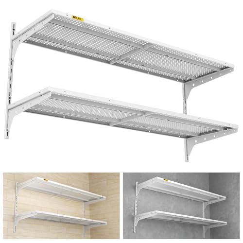 2 Tier 1.3x4ft Garage Shelving Wall Mounted