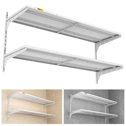 2 Tier 1.3x4ft Garage Shelving Wall Mounted