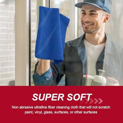 200 Pcs Microfiber Cleaning Cloth 16x16 Inch Microfiber Towels for Car Ultra Absorbent Cleaning Rags Reusable Lint Free Streak Free Detailing Towel for Car Washing Drying Dusting (200 Count)