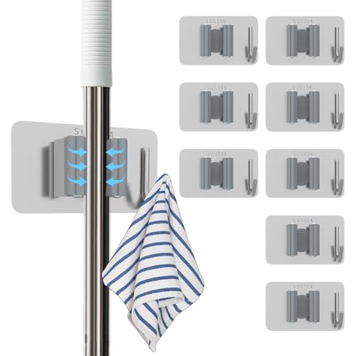 8 Pack Stainless Steel Mop Clips