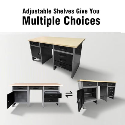 Steel Cabinet Tool Organizer Workbench Set System