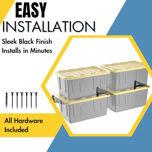 Wall Mounted Tote Rack Storage System (3 Count)
