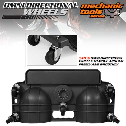 Rolling Knee Creeper Durable Knee Pads with Full 360 Degree Turn Casters and Tool Tray