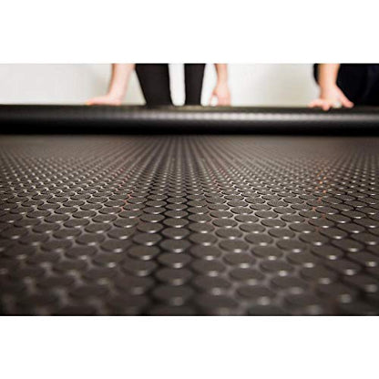Small Coin Pattern Vinyl Garage Flooring Mat (127.5 Sq Ft)
