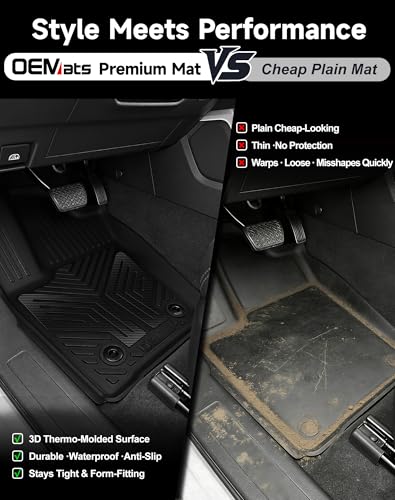 Premium Color TPE Floor Mats for Toyota Tacoma 2024 2025 2026 Double Cab Auto Tran