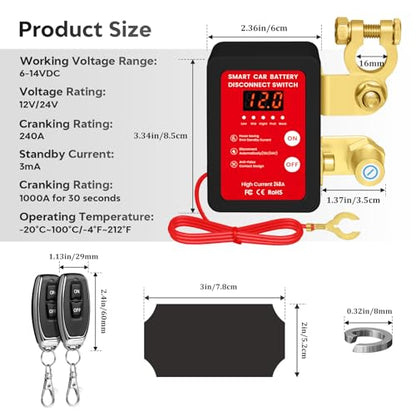 Remote Battery Disconnect Switch 12V (4 Count)