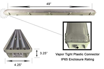 4 FT 6500K 72W LED Vapor Tight Lights (2 Count)