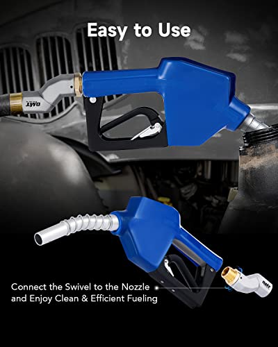OMT 3 4" NPT Automatic Fuel Nozzle Kit with 360° Hose Swivel
