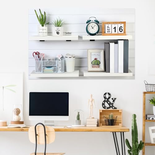 4 Pack Wooden Slatwall Shelf (4 Count)