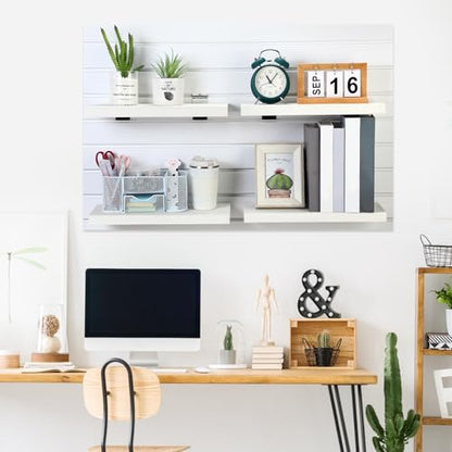 4 Pack Wooden Slatwall Shelf (4 Count)