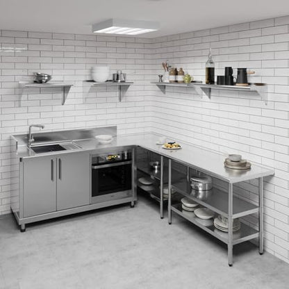 10 in. x 36 in. Stainless Steel Wall Mount Shelf