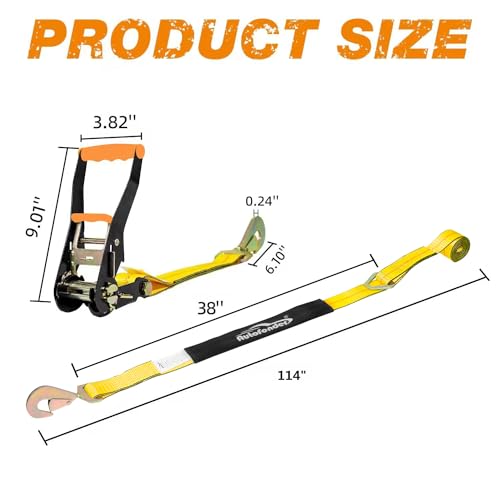 Car Hauler Tie Down Straps 4 (4 Count)