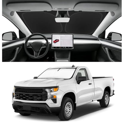 Custom Fit Windshield Sun Shade for Chevy Silverado 2019
