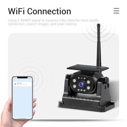 WiFi Magnetic Solar Wireless Backup Camera for Trucks