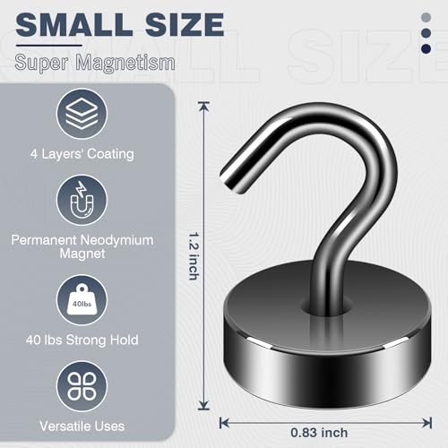 Magnetic Hooks Steel Tube Design for Cruise (10 Count)