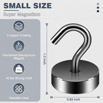 Magnetic Hooks Steel Tube Design for Cruise (10 Count)