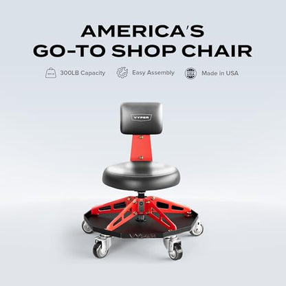 Vyper Robust Steel Sport Shop Chair for Mechanics