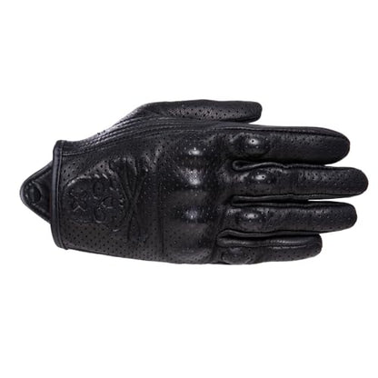 Goatskin Leather Motorcycle Motorbike Powersports Racing Gloves Reflective Skull Touchscreen for Men and Women Model