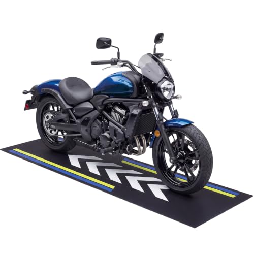 Motorcycle Mat Garage Floor Rug Washable Parking Mats for Garage Floors Non Slip Oil Absorbent Pad Rubber Backing Layer Protects Floor