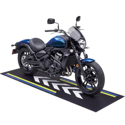 Motorcycle Mat Garage Floor Rug Washable Parking Mats for Garage Floors Non Slip Oil Absorbent Pad Rubber Backing Layer Protects Floor