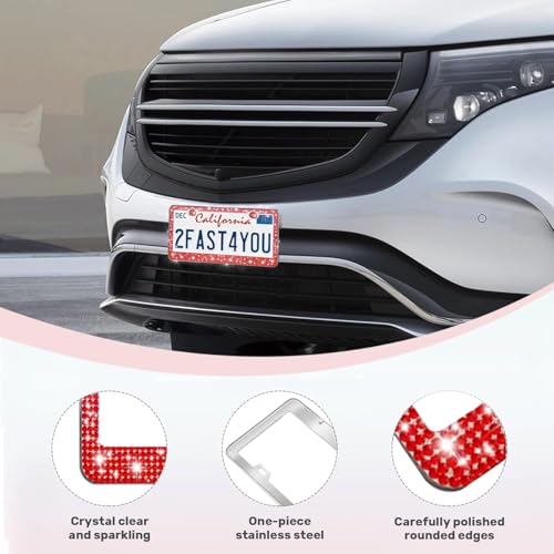 2 Pack License Plate Frames for Women