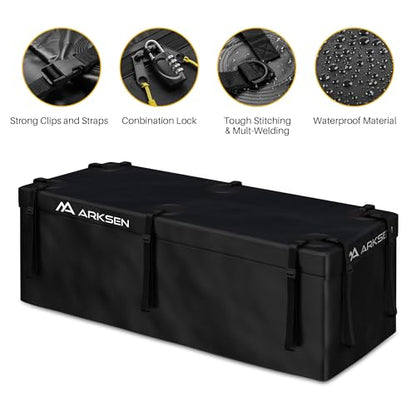 Waterproof Hitch Cargo Carrier Bag with Combination Lock for Truck SUV RV Trailer