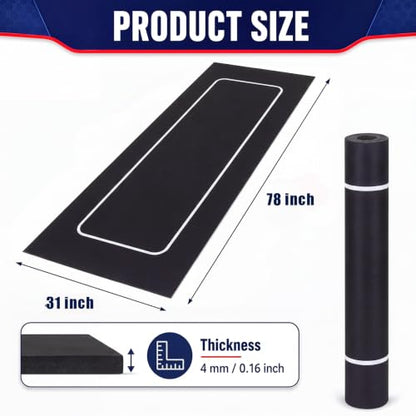 Motorcycle Mat Garage Floor Rug Washable Parking Mats for Garage Floors Non Slip Oil Absorbent Pad Rubber Backing Layer Protects Floor