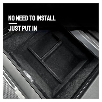 Car Storage Box Compatible For Tesla Model 3 2024 Center Armrest Hidden Box Cup Holder Console Organizer Car Box Accessories