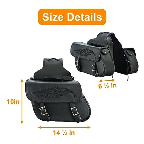 Motorcycle Saddle Bags Leather Motorcycle Luggage Bag with Gun Holsters For Softails Sportsters and Choppers Waterproof Luggage Bags