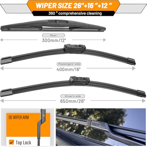 Windshield Wiper Blade Replacement for Subaru Crosstrek Impreza