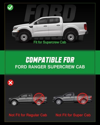 Floor Mats for Ford Ranger SuperCrew Cab 2023 2022 2021 2020 2019