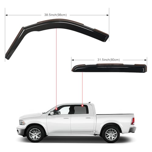 in Channel Rain Guards for Dodge Ram 1500 Crew Cab 2019
