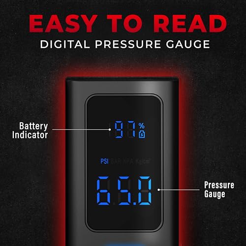 POCKET AIR Tire Inflator Portable Air Compressor by BULLSEYE for Tires