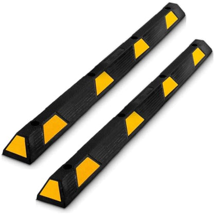 Heavy Duty Wheel Stop Garage Parking Aid for Cars & Trucks (2 Count)