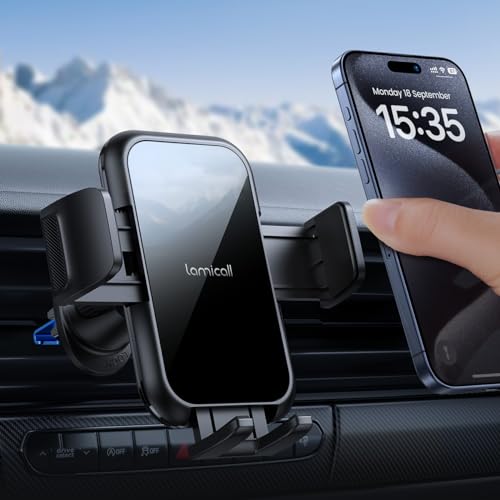 2026 Wider Clamp & Metal Hook Car Phone Holder Vent Accessories