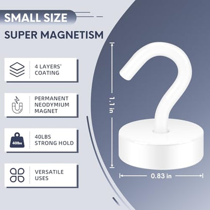 Magnetic Hooks Steel Tube Design for Cruise (10 Count)