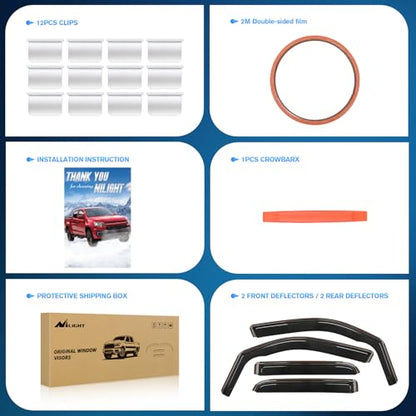 In Channel Window Deflectors for Ram 1500 2019