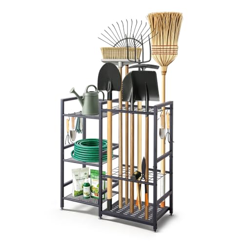 Garden Tool Organizer with Guard Rail