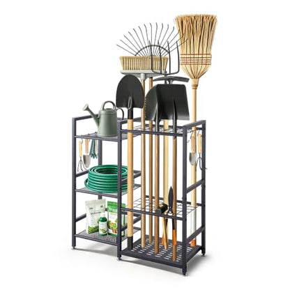 Garden Tool Organizer with Guard Rail