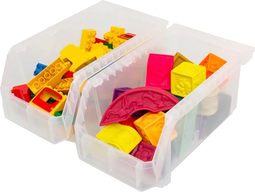 Akro Mils ReadySpace Large Stackable Plastic Storage Bins (6 Count)