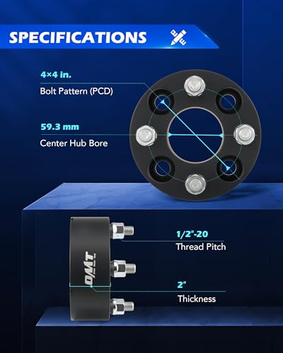 OMT 4x4 Wheel Spacers with 59.3mm Center Hub Bore