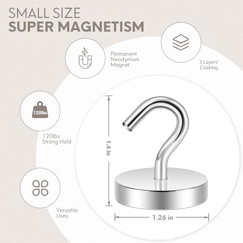 Magnetic Hooks Steel Tube Design for Cruise (10 Count)