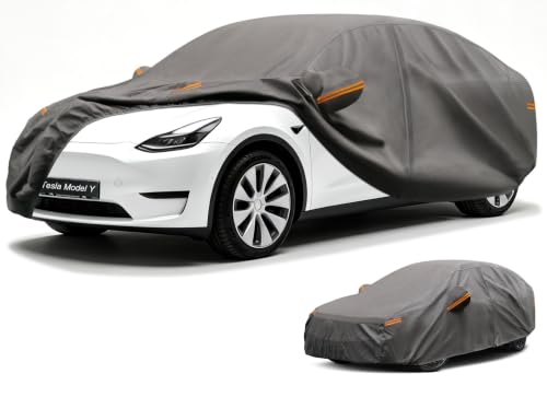 Waterproof Heavy Duty Car Cover for Tesla Model Y with Charging Port