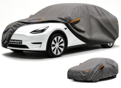 Waterproof Heavy Duty Car Cover for Tesla Model Y with Charging Port