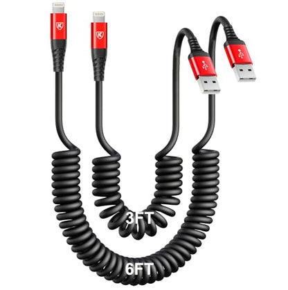 Coiled Lightning Cable (2 Count)